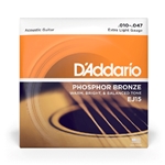 D'Addario EJ15 Phosphor Bronze Extra Light Acoustic Strings 10-47