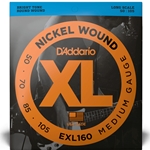 D'Addario EXL160 Nickel Wound Bass Guitar Strings, Medium, 50-105, Long Scale