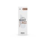 D'Addario Select Jazz Tenor Sax Reeds, Unfiled, Strength 3 Medium, 5-pack