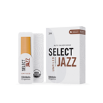 D'Addario Select Jazz Alto Sax Reeds, Unfiled, Strength 3 Medium, 10-pack