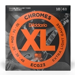 D'Addario ECG23 Chromes Flat Wound Electric Guitar Strings, Extra Light, 10-48