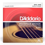 D'Addario EJ17 Phosphor Bronze Acoustic Guitar Strings, Medium, 13-56