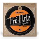 D'Addario EJ43 Pro-Arte Nylon Classical Guitar Strings, Light Tension