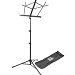 On-Stage Tripod Base Sheet Music Stand with Bag - Black