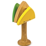 Green Tones Triangle Castanet