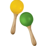 Green Tones Handle Egg Shaker Maracas