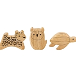 Green Tones Animal Shaker 3pc Set