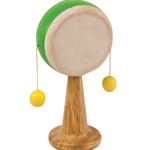 Green Tones 5" Spinning Drum w/Wood Handle