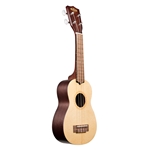 Kala Satin Mahogany Soprano Ukulele with Spruce Top