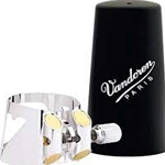 Vandoren Optimum Eb Clarinet Ligature and Cap, Silver Plated