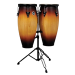 LP City Conga Set 10-11" Oak VSB w/Dble Stand