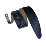 Levy's 3.5" Genuine Leather Bass Strap Black