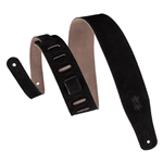 Levy's 2 1/2" Black Suede Guitar Strap