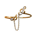 Bracelet Gold Note/G Clef w/Rhinestones