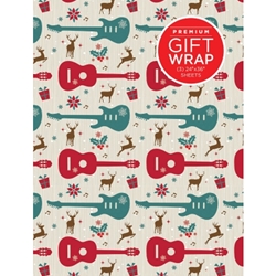 Guitars and Reindeers Wrapping Paper