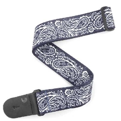 D'addario 2" Paisley Blue Guitar Strap