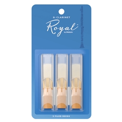 Royal Bb Clarinet Reeds, Pack of 3 (Strength 2.5)