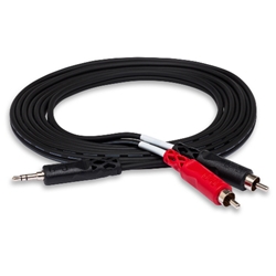 Stereo Breakout Cable 6 ft - 3.5 mm TRS to Dual RCA