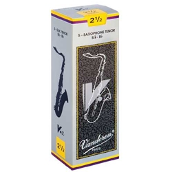 Vandoren V12 Tenor Sax Reeds, Box of 5 (Strength 2.5)