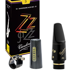 Vandoren A5 V16 Mouthpiece with Rovner Ligature and ZZ Reeds