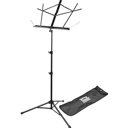 On-Stage Tripod Base Sheet Music Stand with Bag - Black