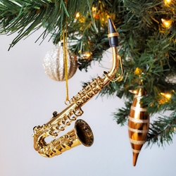 Alto Sax Ornament, 5"