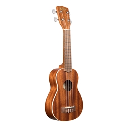 Kala Satin Mahogany Soprano Ukulele with Binding