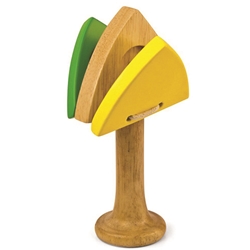 Green Tones Triangle Castanet