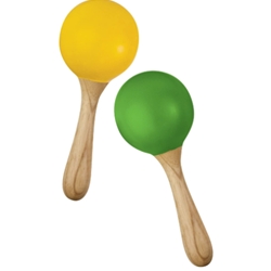 Green Tones Handle Egg Shaker Maracas