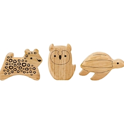 Green Tones Animal Shaker 3pc Set