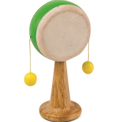 Green Tones 5" Spinning Drum w/Wood Handle