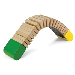 Green Tones Wood Kokoriko Clatterpillar