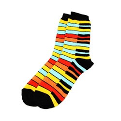 Rainbow Piano Keys Socks