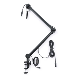 Professional Broadcast Boom Mic Stand W/ Led Light - Gator Frameworks