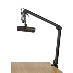 Deluxe Desk Mounted Broadcast-Podcast Boom Mic Stand - Gator Frameworks