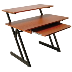 On-Stage Stands Workstation Desk - Rosewood