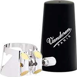 Vandoren Optimum Eb Clarinet Ligature and Cap, Silver Plated