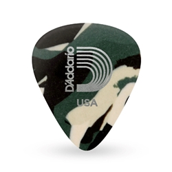 D'addario Camo Celluloid Guitar Picks, 10pk Med