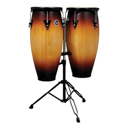 LP City Conga Set 10-11" Oak VSB w/Dble Stand