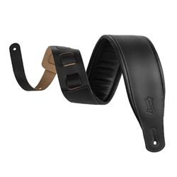 Levy's 3" Top Grain Leather Guitar Strap Black